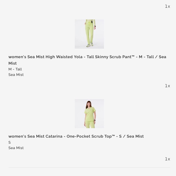 Figs Women's Scrub Set in Light Green - Picture 9 of 9